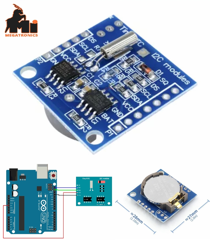 I2C RTC AT24C32 DS1307 RTC Module battery cell real time clock