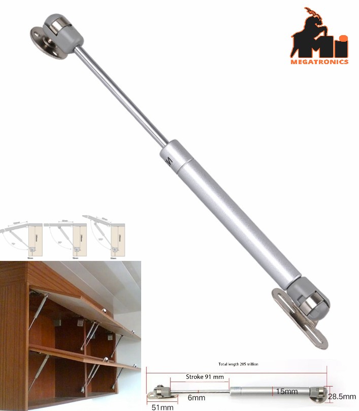 20N 6kg hydraulic pneumatic rod Gas Strut Lift door support rod