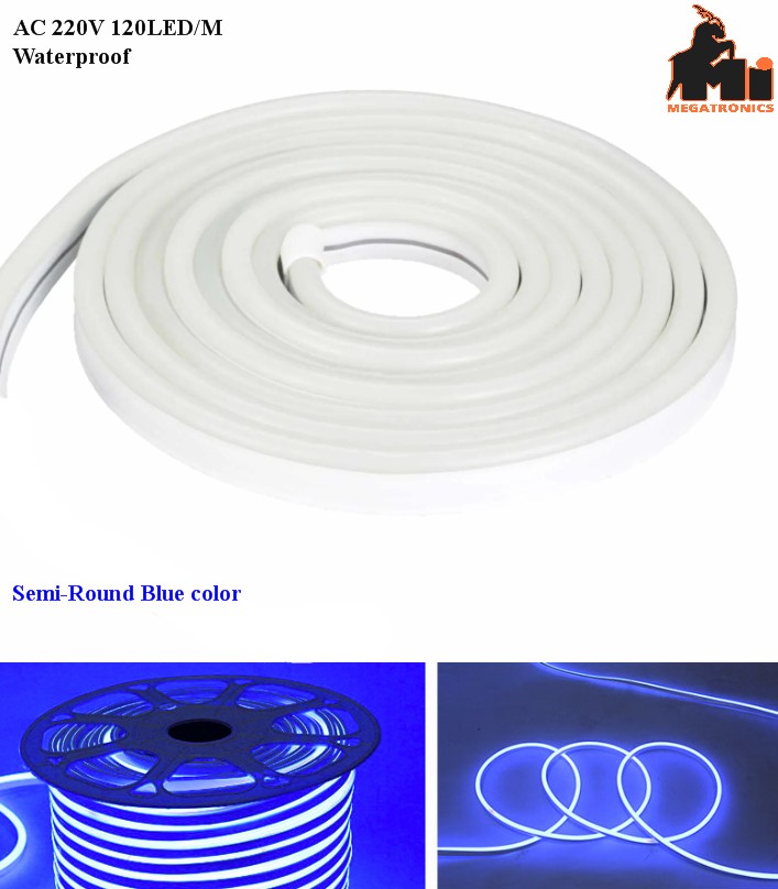 Blue 2835 220V neon light led flexible tube 360 ??degree outdoor waterproof semi