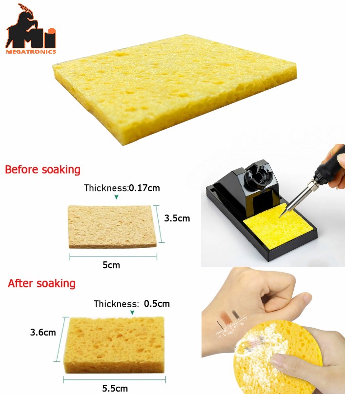 Soldering iron head cleaning sponge wood pulp cotton absorbent High Temperature 