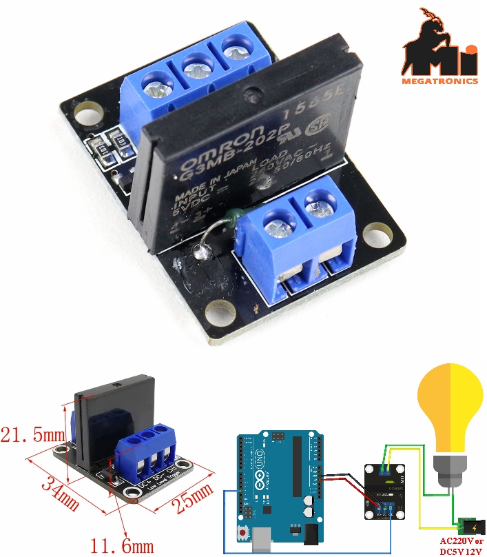one channel 5V low level solid state relay module with fuse 1 Channel SSR 220V2A
