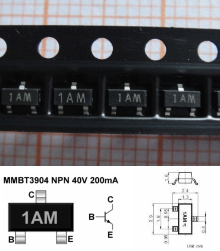 2N3904 1AM SOT-23 NPN Transistor SMD