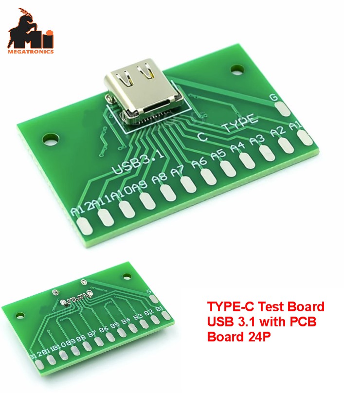 TYPE-C Test Board USB 3.1 with PCB Board Adapter 24P Female Connector Board DIY 