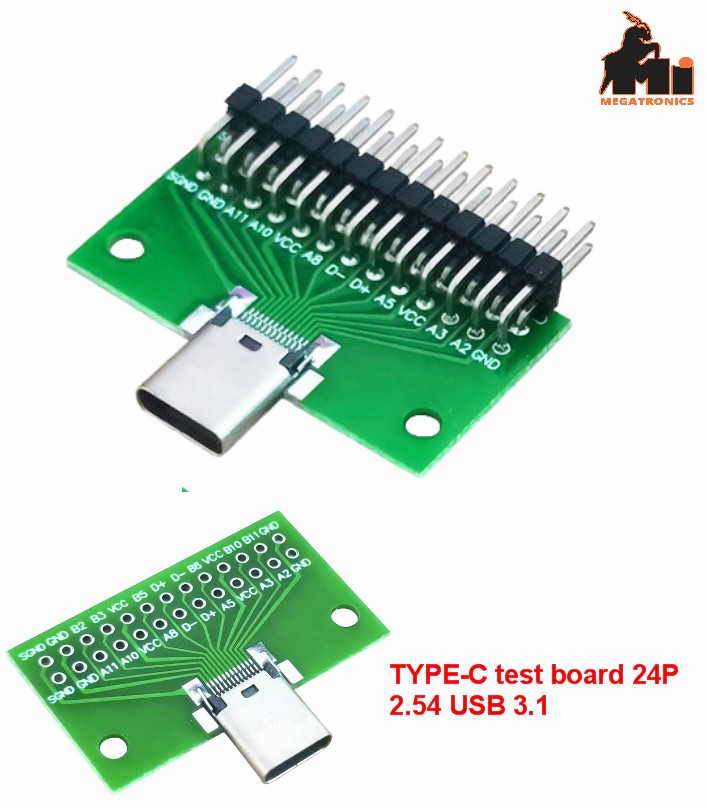 TYPE-C Test Board USB 3.1 with PCB Board Adapter 24P male Connector Board DIY Po