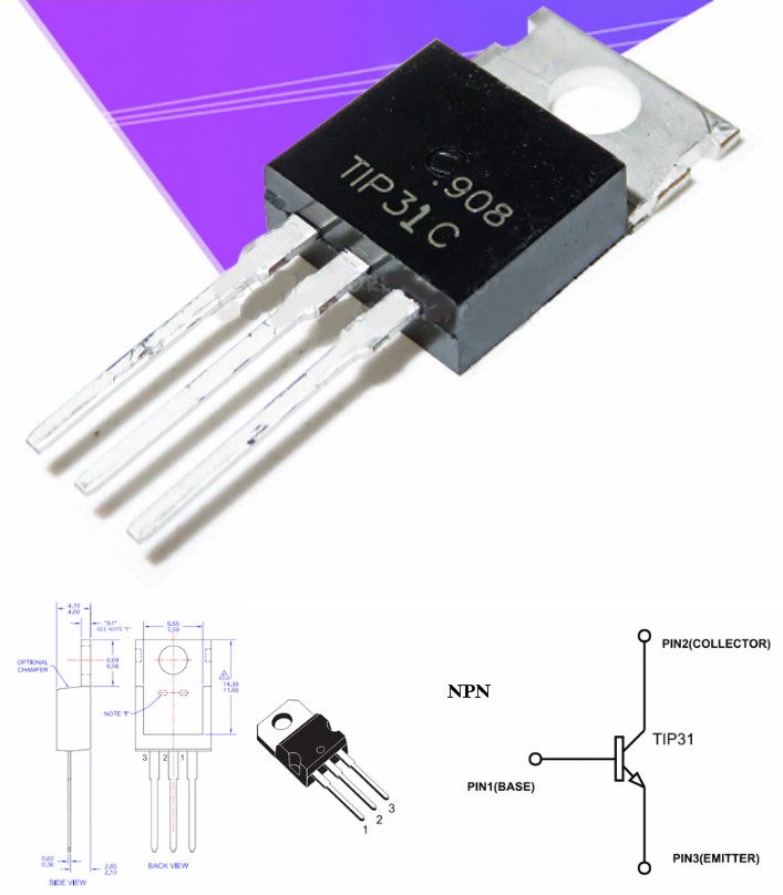 TIP31C TIP31 NPN Power Transistor TO-221