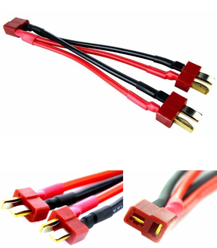 Y T-Plug Parallel Battery Connector Cable Extension wire