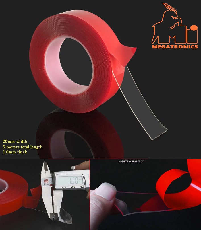 20mm 3M Acrylic transparent waterproof double sided tape high temperature resist