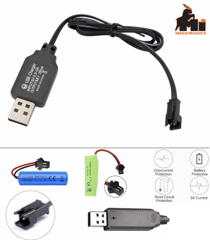 3.6V 350mA Battery USB Charger SM Plug NiCD NiMH remote control car electric toy