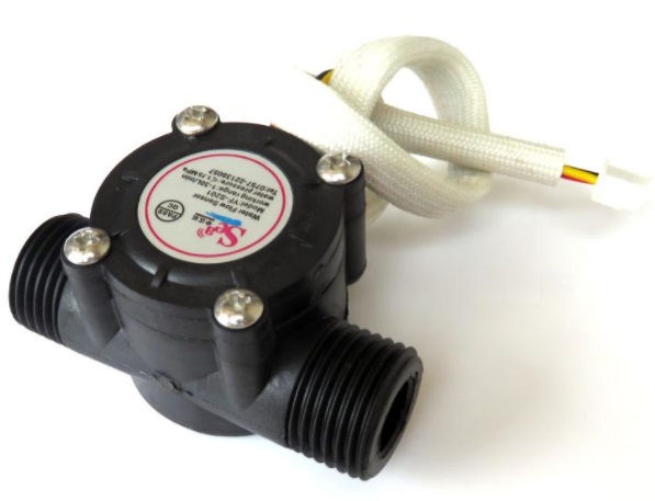 DN15 YF-S201 4 wires water flow meter with temperature sensor