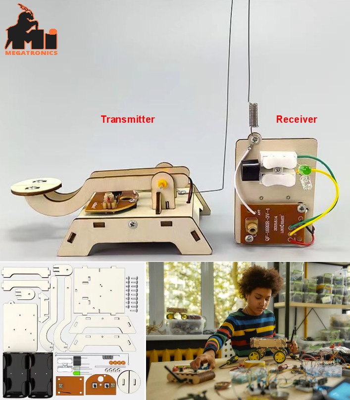 STEM wireless telegraph telegram school experiment diy radio transmitter toy han