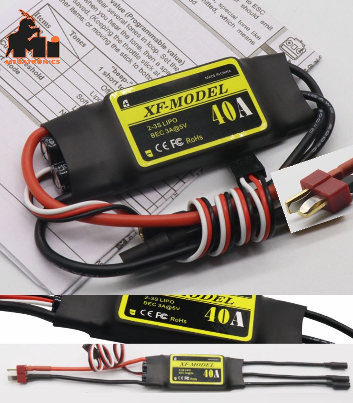 XF-Model 2-3S 40A Brushless ESC With 5V/3A Switch BEC T Plug