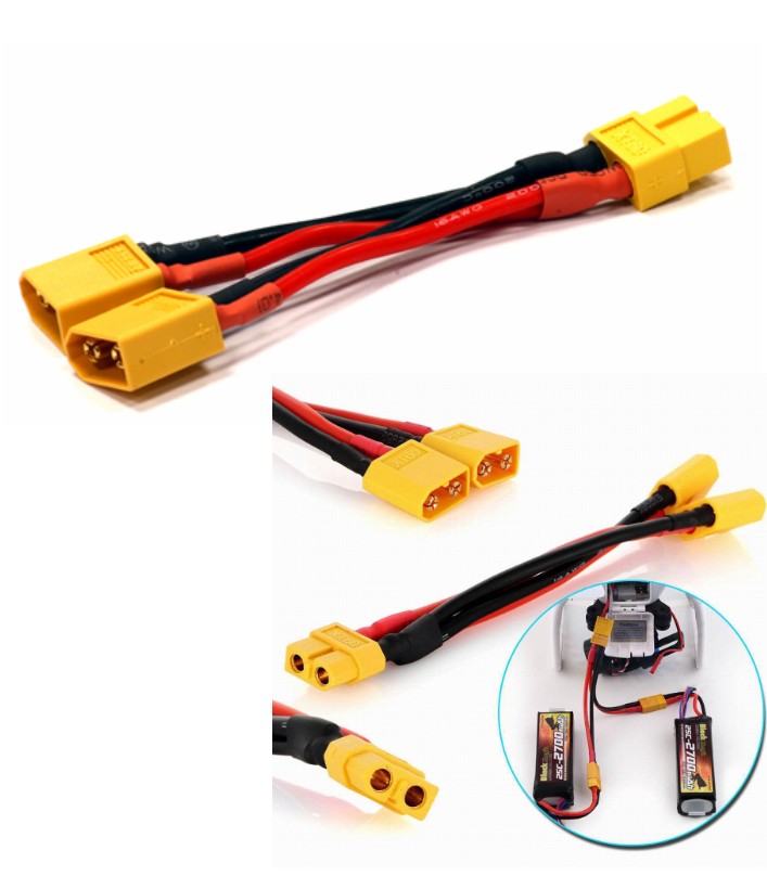 Y XT60 Parallel Battery Connector Cable Extension
