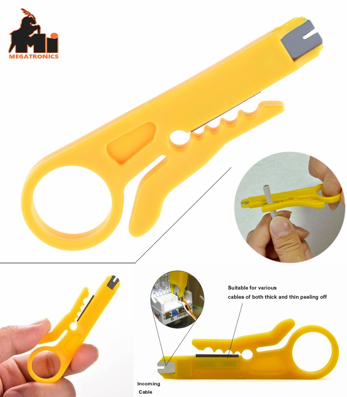 yellow Mini wire cable Stripper Plier Cutter peeler UTP STP Cable Telephone Wire