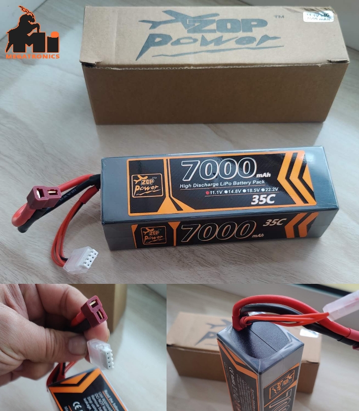 ZOP 7000mAh 3S 11.1V 35C hard shell lipo Li-Po battery high discharge car RC air